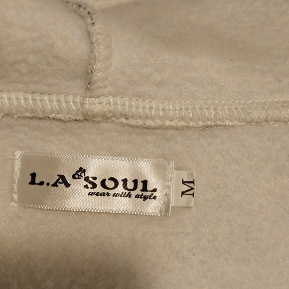 L.A. Soul Cat Hoodie Size Medium. Double Front Pocket. Zippered - Picture 6 of 7